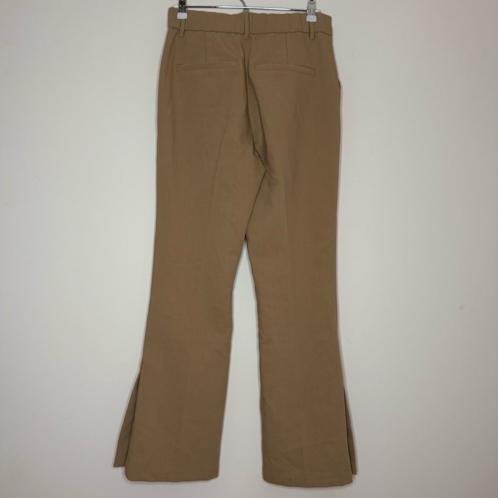 ABERCROMBIE + FITCH Tailored Split Hem Career Professional Flare Camel Trousers - Picture 8 of 11
